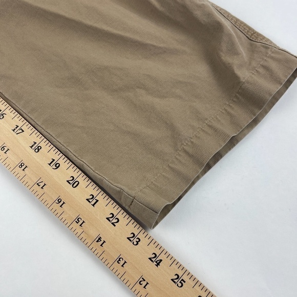 Izod Luxury Sport Chino Pants Mens 32x32 Khaki Flat Front - Picture 8 of 11